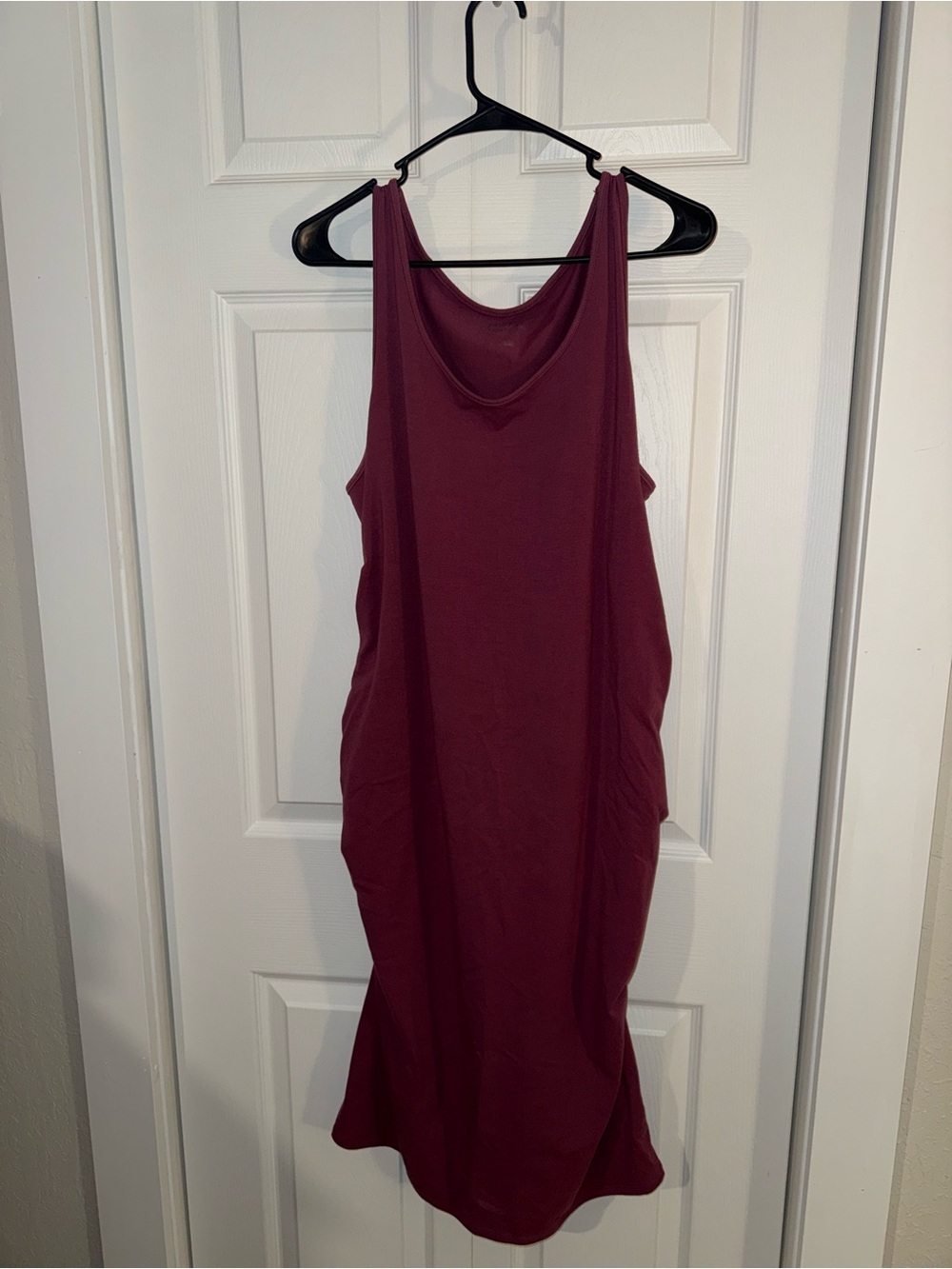 Isabel Maternity by Ingrid & Isabel Sleeveless Midi Dress in Wine